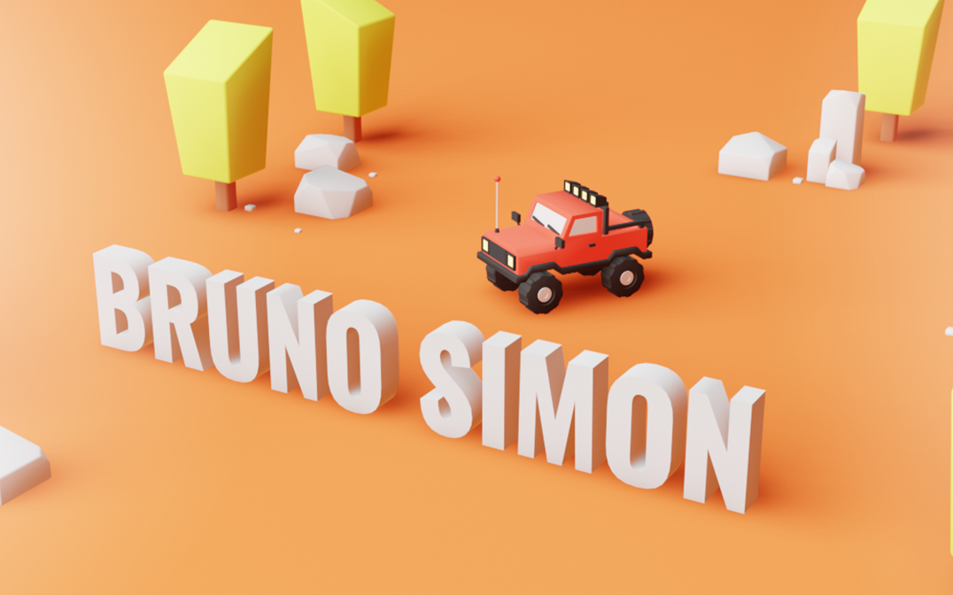 Portfolios design idea #114: Bruno Simon - Portfolio