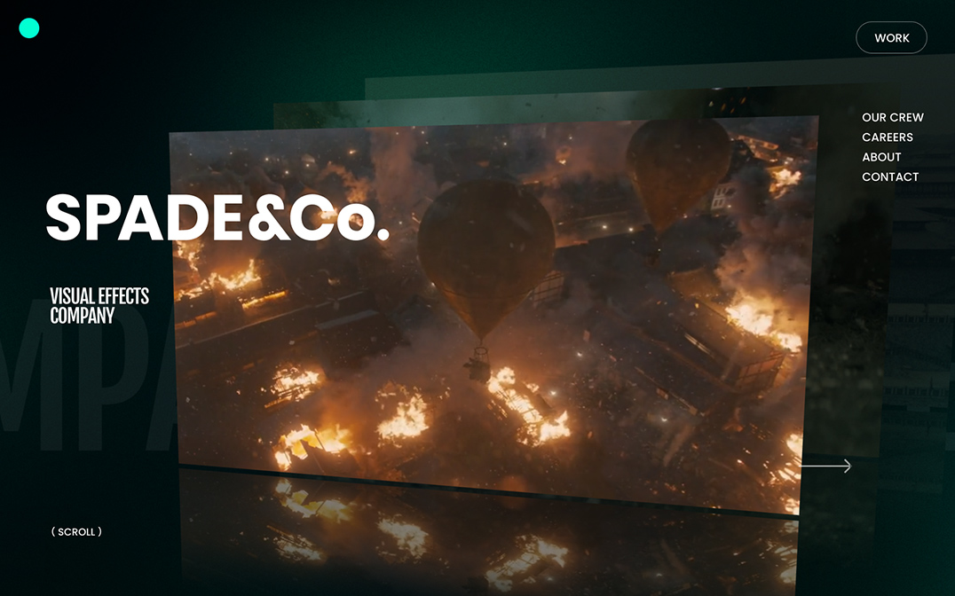 404 error page deisgn example #305: Spade&Co. – VISUAL EFFECTS COMPANY