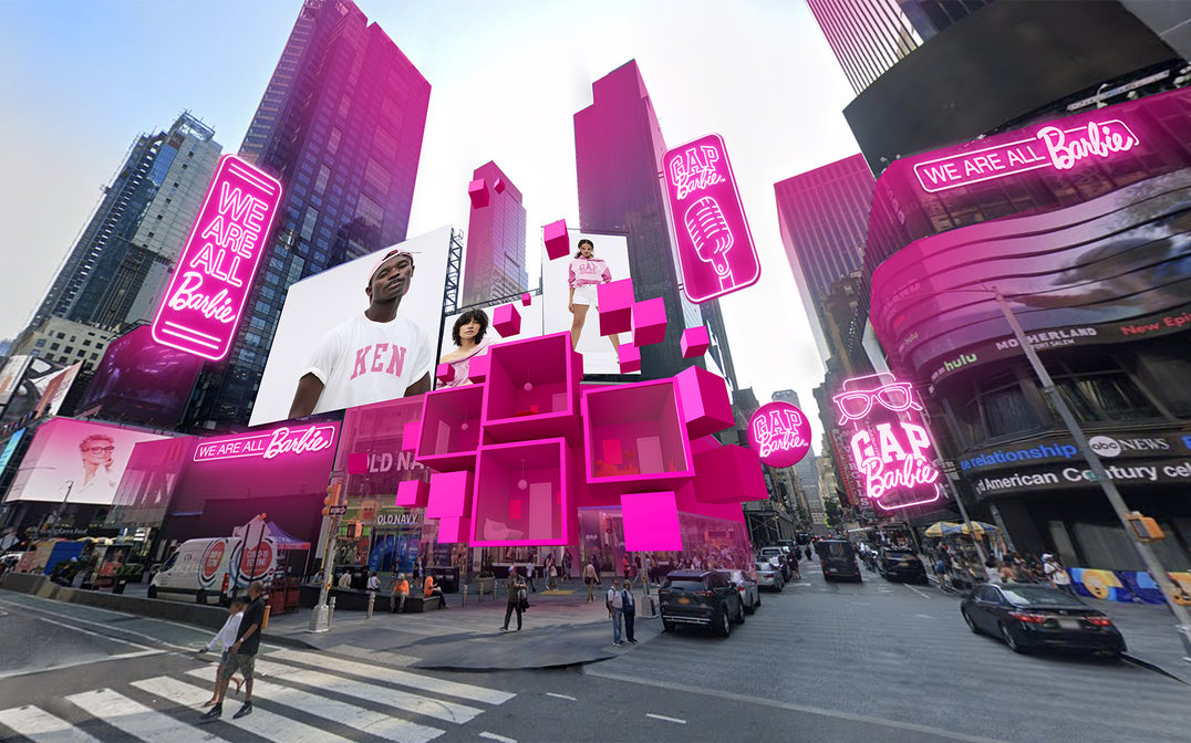 Gap x Mattel: Barbie's Times Square Takeover - The FWA