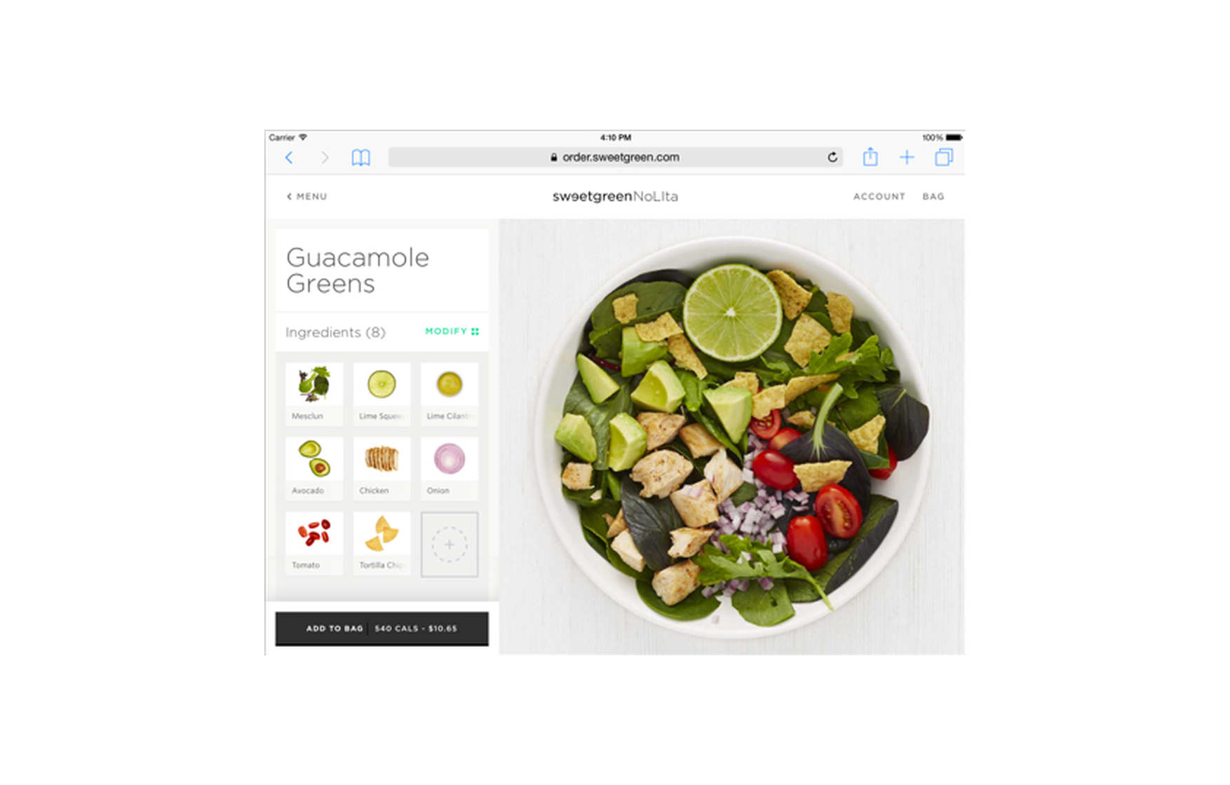 sweetgreen Online Ordering The FWA
